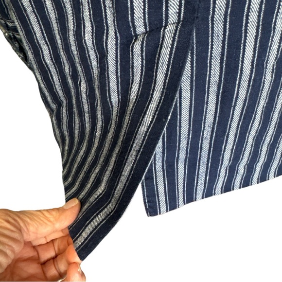 Laundry by Shelli Segal Navy Striped Blazer Size 6 - Picture 5 of 8